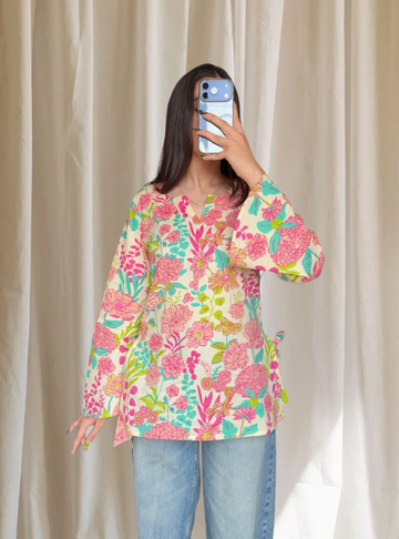 Meera Floral Kurti (Buy 1 Get 1 Free)