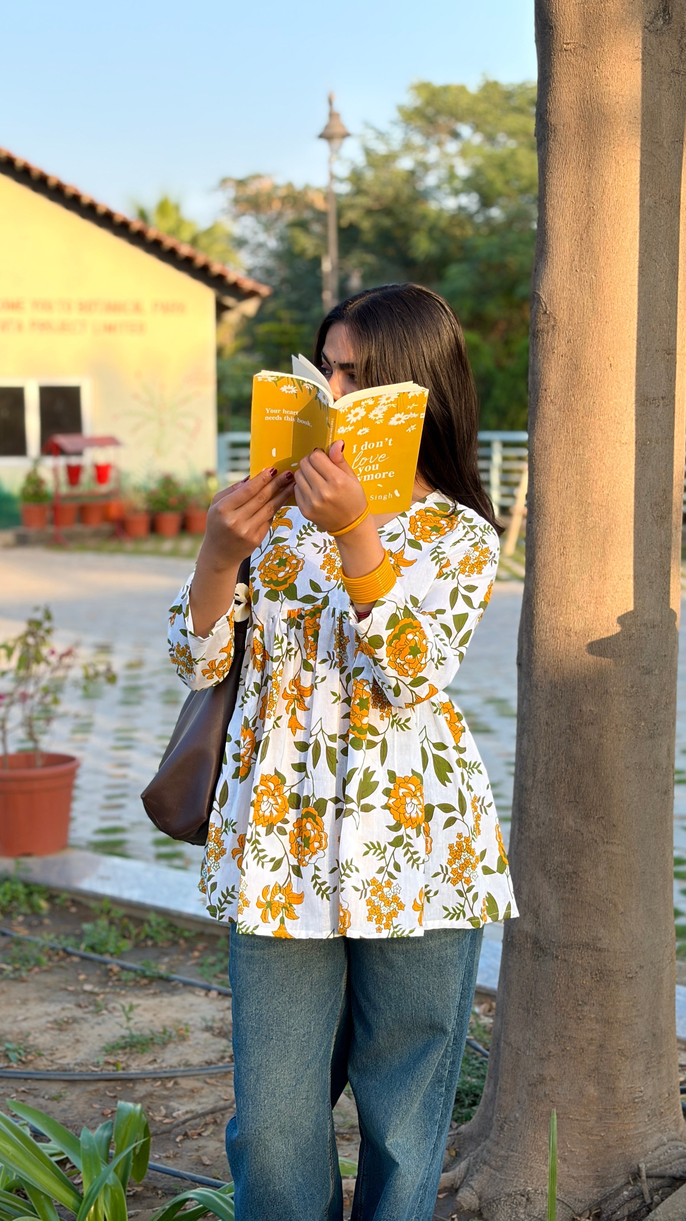 Mustard Bloom Cotton Peplum Top (Buy 1 Get 1 Free)