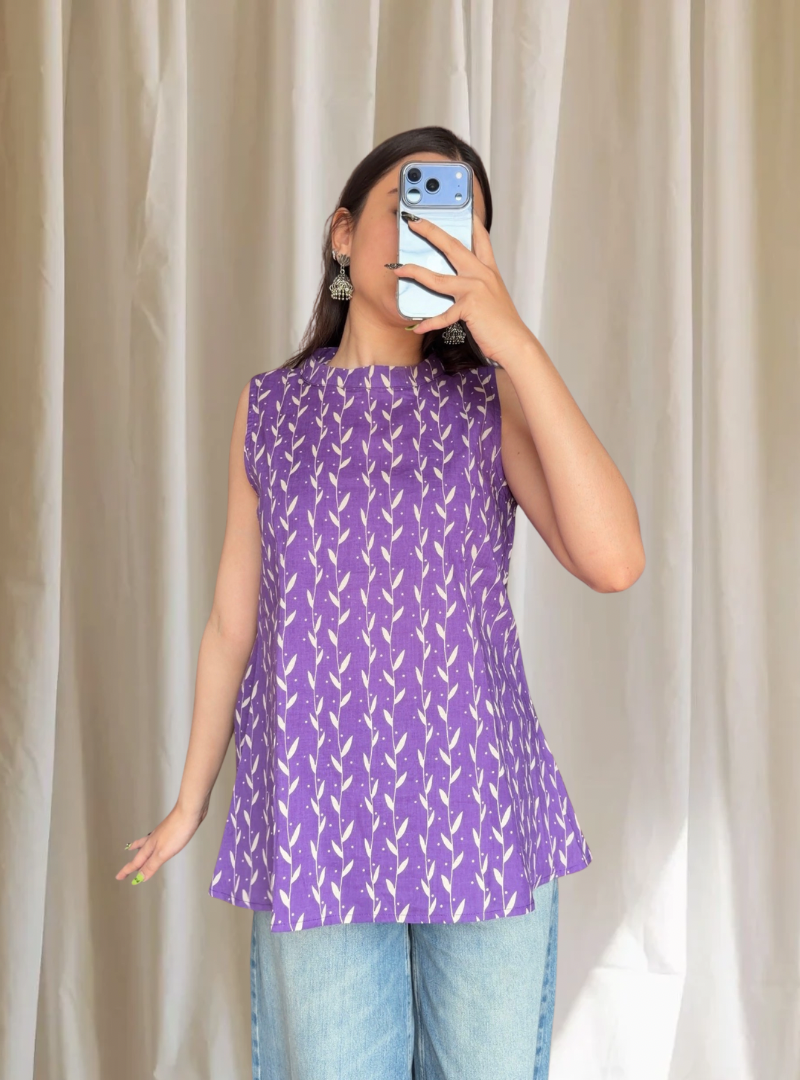 Phulwari Lavender Kurti (Buy 1 Get 1 Free)