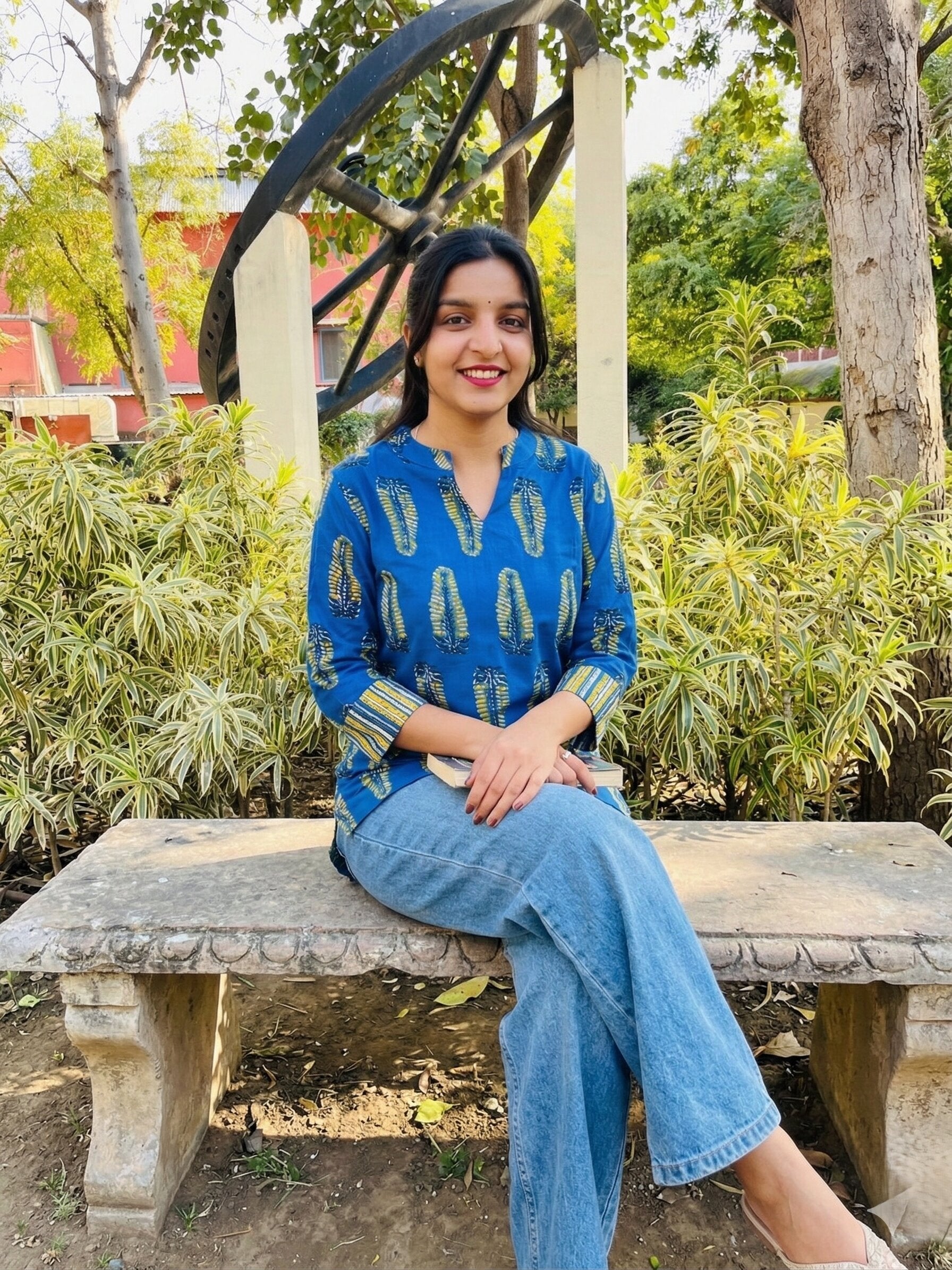 Blue Printed Cotton Kurti – Effortless Everyday Elegance (Buy 1 Get 1 Free)