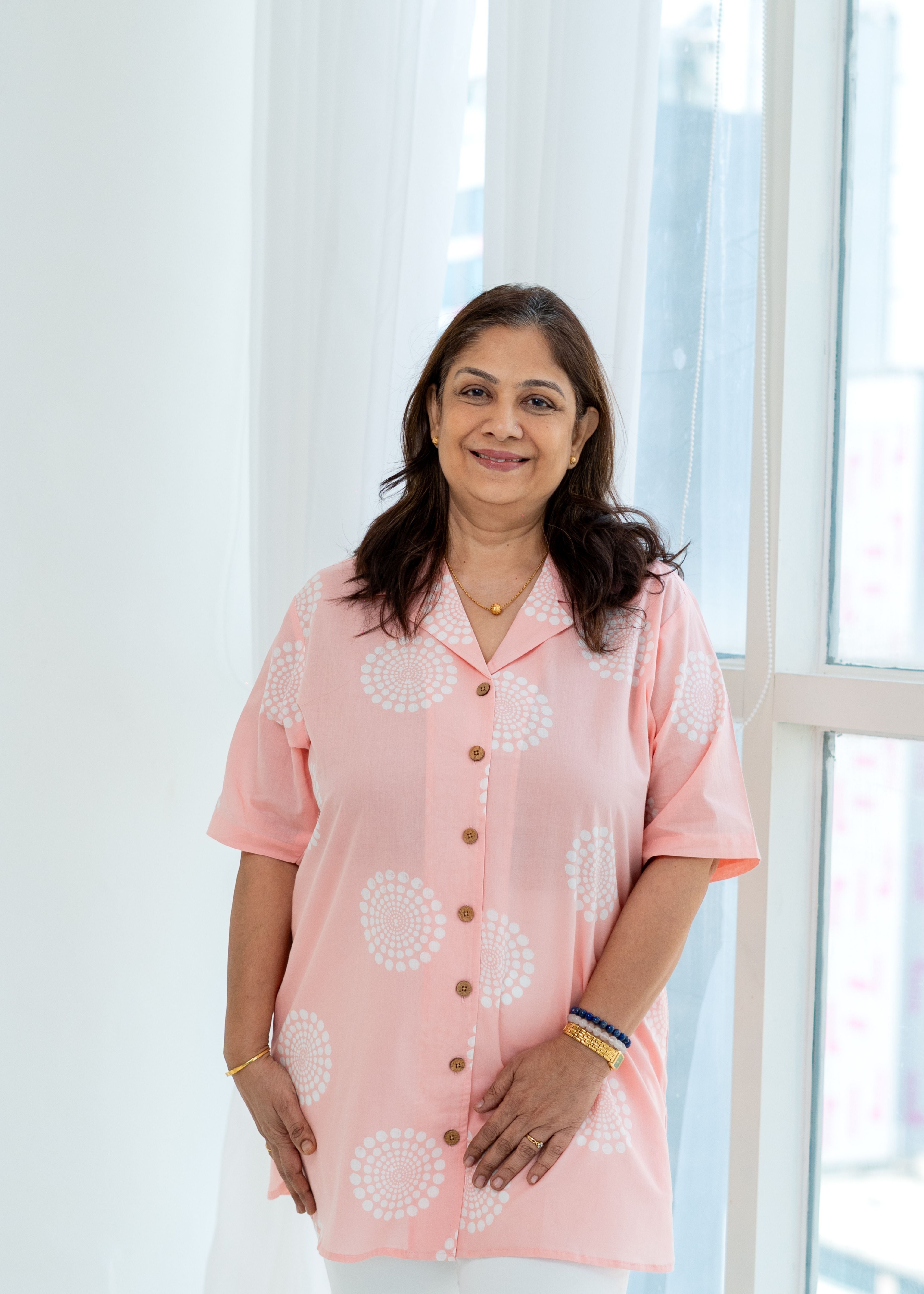 Peach Handblock Cotton Shirt Kurti (Buy 1 Get 1 Free)