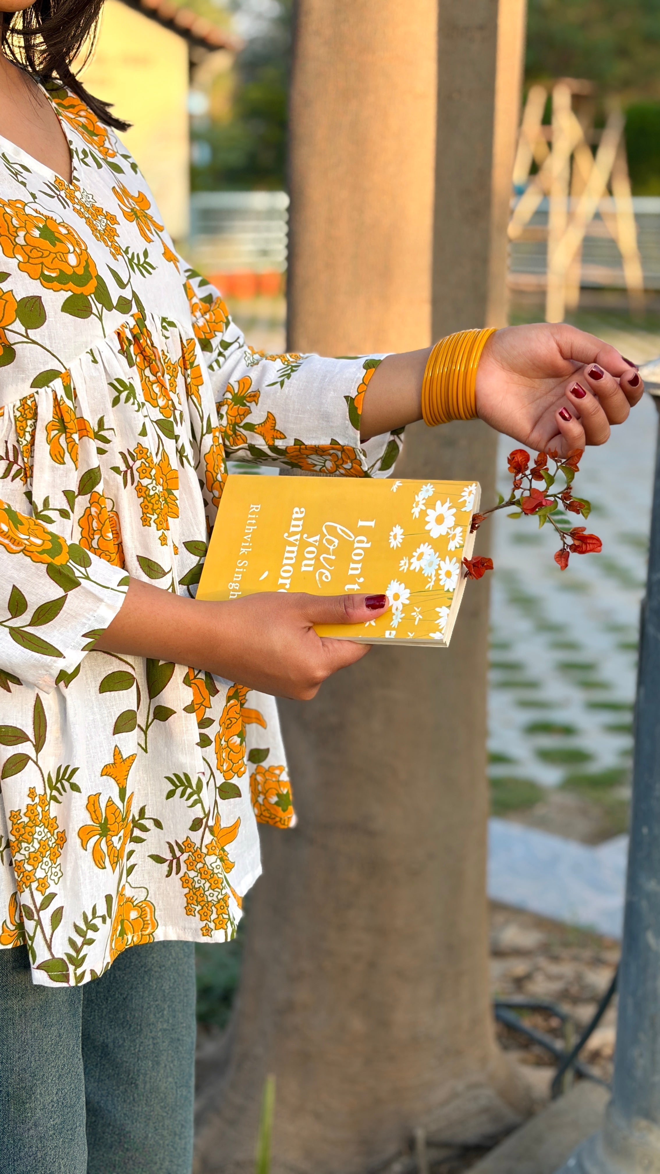 Mustard Bloom Cotton Peplum Top (Buy 1 Get 1 Free)