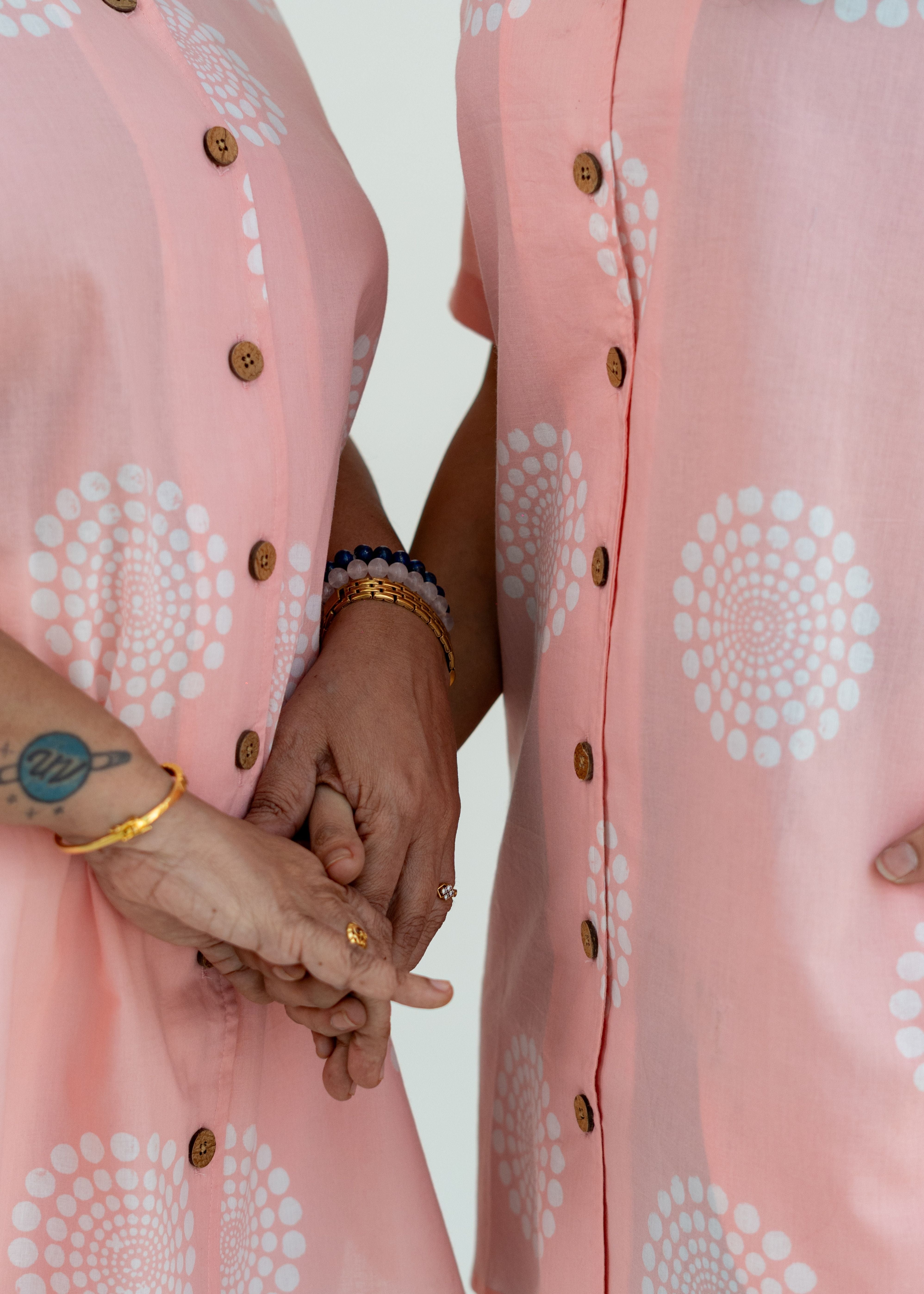 Peach Handblock Cotton Shirt Kurti (Buy 1 Get 1 Free)